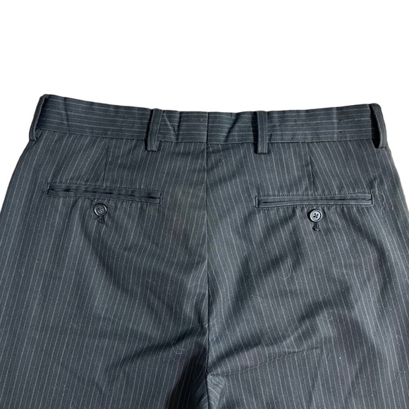 J. FERRAR BLACK PINSTRIPE SUIT PANTS SIZE 32 X 30 - Picture 6 of 9